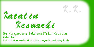katalin kesmarki business card
